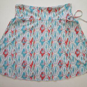 Soybu Women’s Skirt Orange Blue White Knit Stretch Pull On Comfort Active sz M